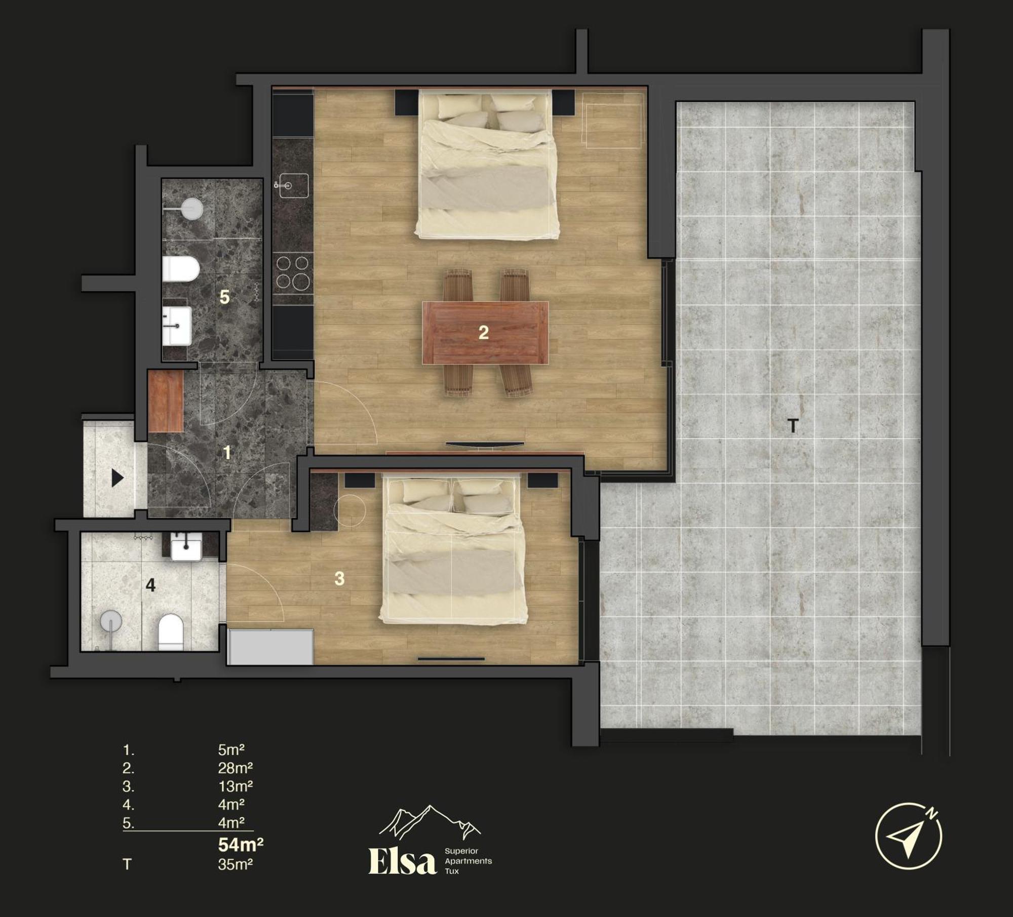 Elsa Spa Apartments Тукс Екстериор снимка